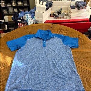 adidas Two-Tone Blue Polo Shirt